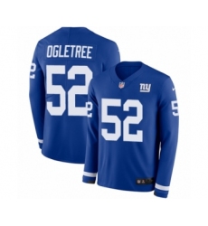 Men's Nike New York Giants #52 Alec Ogletree Limited Royal Blue Therma Long Sleeve NFL Jersey