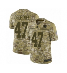 Youth New York Giants #47 Alec Ogletree Limited Camo 2018 Salute to Service Football Jersey