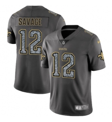 Youth Nike New Orleans Saints #12 Tom Savage Gray Static Vapor Untouchable Limited NFL Jersey
