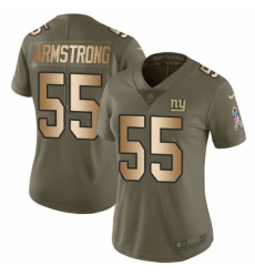 Women's Nike New York Giants #55 Ray-Ray Armstrong Limited Olive/Gold 2017 Salute to Service NFL Jersey