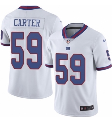Men's Nike New York Giants #59 Lorenzo Carter Elite White Rush Vapor Untouchable NFL Jersey