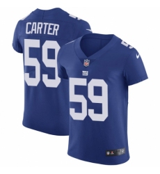 Men's Nike New York Giants #59 Lorenzo Carter Royal Blue Team Color Vapor Untouchable Elite Player NFL Jersey
