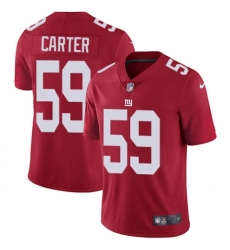 Youth Nike New York Giants #59 Lorenzo Carter Red Alternate Vapor Untouchable Elite Player NFL Jersey