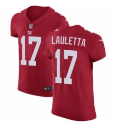 Men's Nike New York Giants #17 Kyle Lauletta Red Alternate Vapor Untouchable Elite Player NFL Jersey