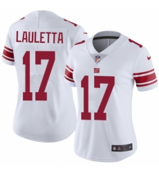 Women's Nike New York Giants #17 Kyle Lauletta White Vapor Untouchable Elite Player NFL Jersey