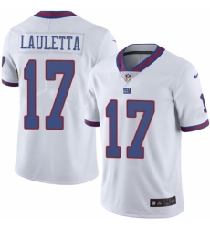 Youth Nike New York Giants #17 Kyle Lauletta Limited White Rush Vapor Untouchable NFL Jersey