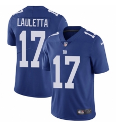 Youth Nike New York Giants #17 Kyle Lauletta Royal Blue Team Color Vapor Untouchable Limited Player NFL Jersey