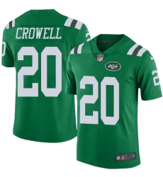 Men's Nike New York Jets #20 Isaiah Crowell Limited Green Rush Vapor Untouchable NFL Jersey