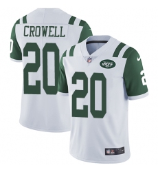 Men's Nike New York Jets #20 Isaiah Crowell White Vapor Untouchable Limited Player NFL Jersey