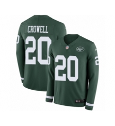 Youth Nike New York Jets #20 Isaiah Crowell Limited Green Therma Long Sleeve NFL Jersey