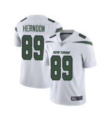 Men's New York Jets #89 Chris Herndon White Vapor Untouchable Limited Player Football Jersey