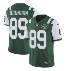 Youth Nike New York Jets #89 Chris Herndon Green Team Color Vapor Untouchable Limited Player NFL Jersey