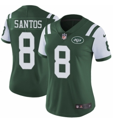 Women's Nike New York Jets #8 Cairo Santos Green Team Color Vapor Untouchable Elite Player NFL Jersey