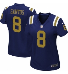 Women's Nike New York Jets #8 Cairo Santos Limited Navy Blue Alternate NFL Jersey