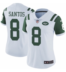 Women's Nike New York Jets #8 Cairo Santos White Vapor Untouchable Elite Player NFL Jersey