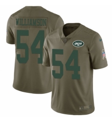Men's Nike New York Jets #54 Avery Williamson Limited Olive 2017 Salute to Service NFL Jersey