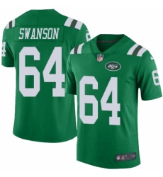 Youth Nike New York Jets #64 Travis Swanson Limited Green Rush Vapor Untouchable NFL Jersey