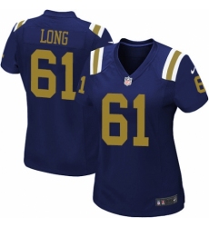 Women's Nike New York Jets #61 Spencer Long Game Navy Blue Alternate NFL Jersey