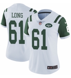 Women's Nike New York Jets #61 Spencer Long White Vapor Untouchable Elite Player NFL Jersey