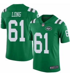 Youth Nike New York Jets #61 Spencer Long Limited Green Rush Vapor Untouchable NFL Jersey