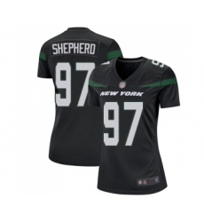 Women's New York Jets #97 Nathan Shepherd Game Black Alternate Football Jersey