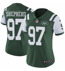 Women's Nike New York Jets #97 Nathan Shepherd Green Team Color Vapor Untouchable Limited Player NFL Jersey
