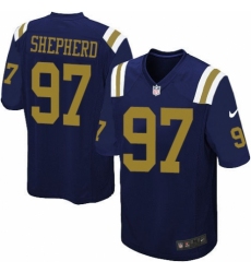 Youth Nike New York Jets #97 Nathan Shepherd Elite Navy Blue Alternate NFL Jersey