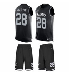 Men's Nike Oakland Raiders #28 Doug Martin Limited Black Tank Top Suit NFL Jersey