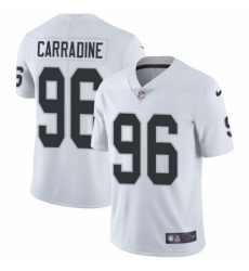 Youth Nike Oakland Raiders #96 Cornellius Carradine White Vapor Untouchable Limited Player NFL Jersey