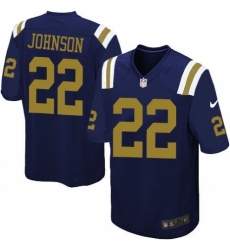 Youth Nike New York Jets #22 Trumaine Johnson Elite Navy Blue Alternate NFL Jersey