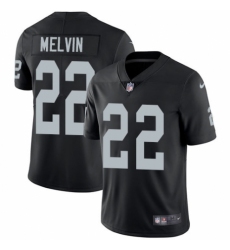 Men's Nike Oakland Raiders #22 Rashaan Melvin Black Team Color Vapor Untouchable Limited Player NFL Jersey
