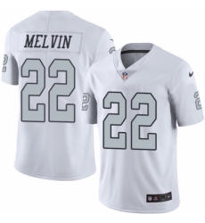 Men's Nike Oakland Raiders #22 Rashaan Melvin Elite White Rush Vapor Untouchable NFL Jersey