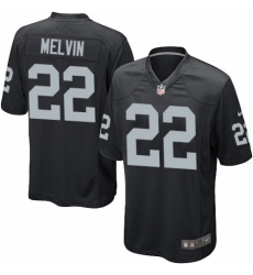 Men's Nike Oakland Raiders #22 Rashaan Melvin Game Black Team Color NFL Jersey