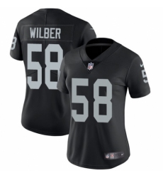 Women's Nike Oakland Raiders #58 Kyle Wilber Black Team Color Vapor Untouchable Elite Player NFL Jersey