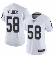 Women's Nike Oakland Raiders #58 Kyle Wilber White Vapor Untouchable Elite Player NFL Jersey