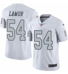 Men's Nike Oakland Raiders #54 Emmanuel Lamur Elite White Rush Vapor Untouchable NFL Jersey