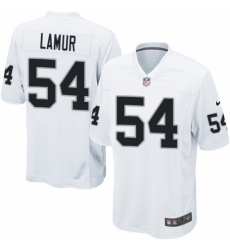 Men's Nike Oakland Raiders #54 Emmanuel Lamur Game White NFL Jersey