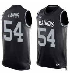 Men's Nike Oakland Raiders #54 Emmanuel Lamur Limited Black Player Name & Number Tank Top NFL Jersey