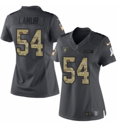 Men's Nike Oakland Raiders #54 Emmanuel Lamur Limited Olive/Camo 2017 Salute to Service NFL Jersey