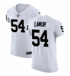 Men's Nike Oakland Raiders #54 Emmanuel Lamur White Vapor Untouchable Elite Player NFL Jersey