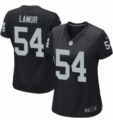 Women's Nike Oakland Raiders #54 Emmanuel Lamur Game Black Team Color NFL Jersey