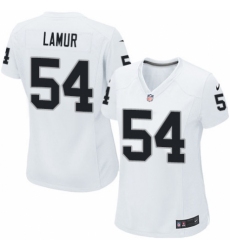 Women's Nike Oakland Raiders #54 Emmanuel Lamur Game White NFL Jersey