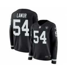 Women's Nike Oakland Raiders #54 Emmanuel Lamur Limited Black Therma Long Sleeve NFL Jersey