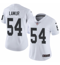 Women's Nike Oakland Raiders #54 Emmanuel Lamur White Vapor Untouchable Elite Player NFL Jersey