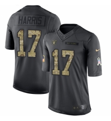Men's Nike Oakland Raiders #17 Dwayne Harris Limited Black Player Name & Number Tank Top NFL Jersey
