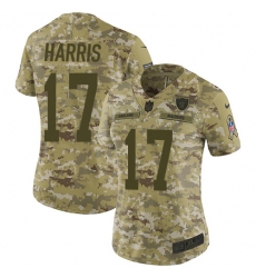 Women's Nike Oakland Raiders #17 Dwayne Harris Limited Camo 2018 Salute to Service NFL Jersey