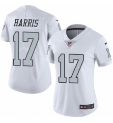 Women's Nike Oakland Raiders #17 Dwayne Harris Limited White Rush Vapor Untouchable NFL Jersey