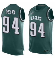 Men's Nike Philadelphia Eagles #94 Haloti Ngata Limited Midnight Green Player Name & Number Tank Top NFL Jersey