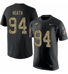 Nike Philadelphia Eagles #94 Haloti Ngata Black Camo Salute to Service T-Shirt