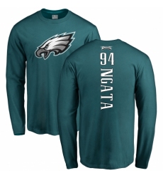 Nike Philadelphia Eagles #94 Haloti Ngata Green Backer Long Sleeve T-Shirt